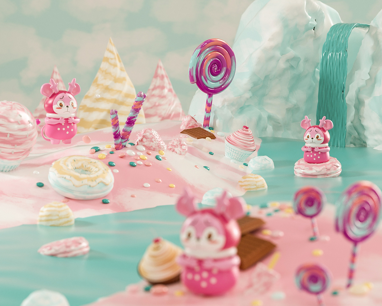 C4D “乐不思鼠” 食品美陈创意(图6)