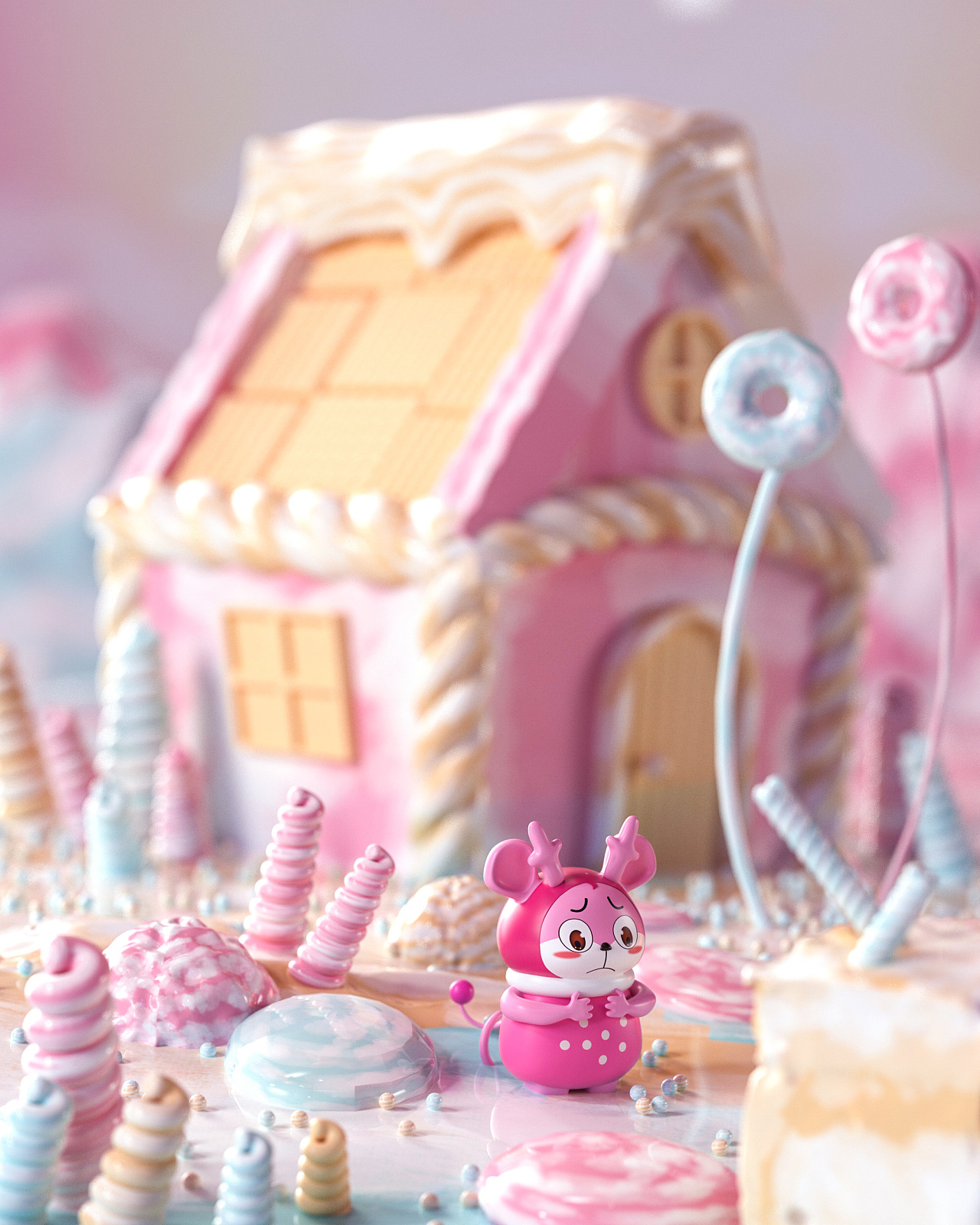 C4D “乐不思鼠” 食品美陈创意(图7)