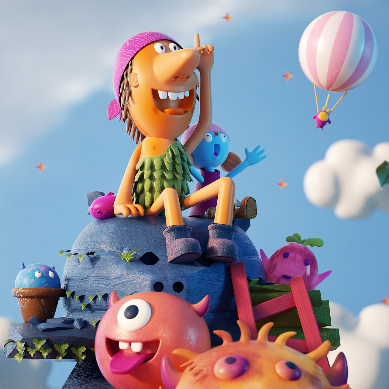 C4D 插画转三维(图4)